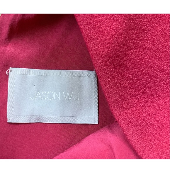 Jason Wu Sleeveless Deep V- Back Midi Sheath Dress Berry Size 6 - Picture 8 of 14